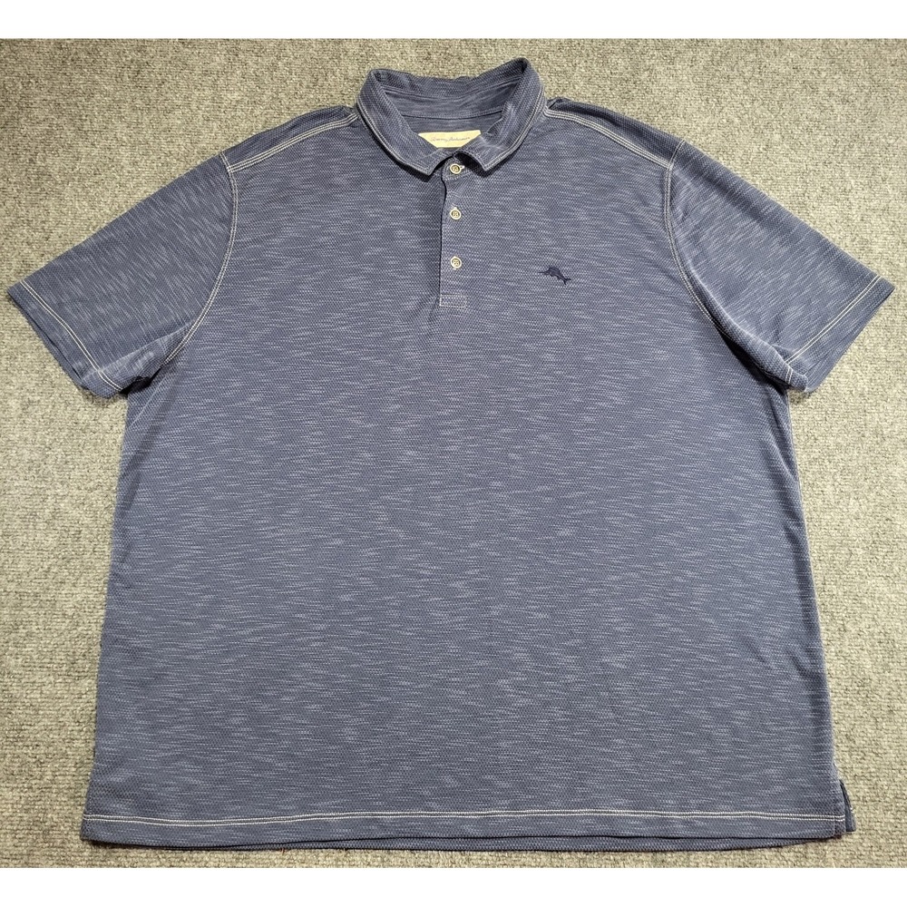 Tommy Bahama Paradiso Cove Blue Short Sleeve Polo Shirt Men's Size XXX-Large 3XL